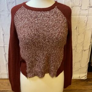 Rewind XS crew neck burgandy sweater